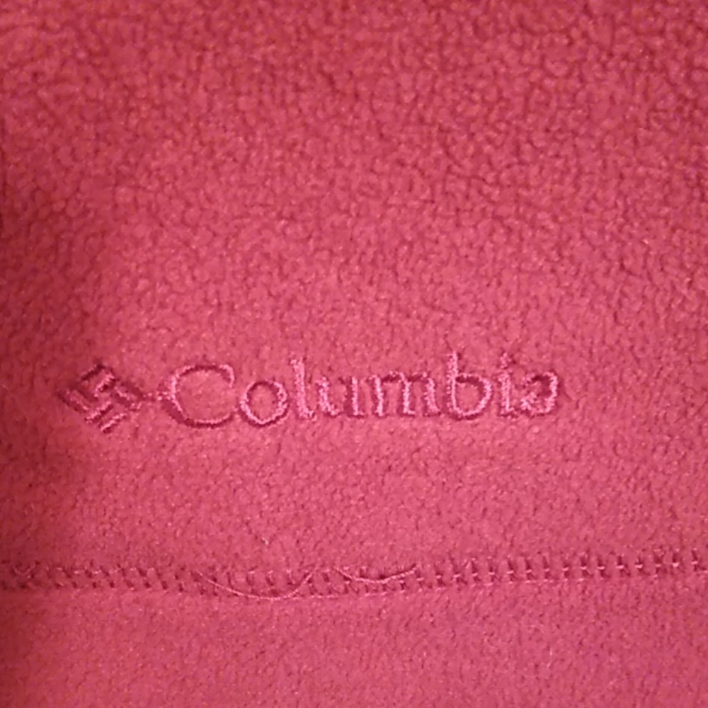 Columbia red fleece zip up  sweater vest S - Picture 3 of 7